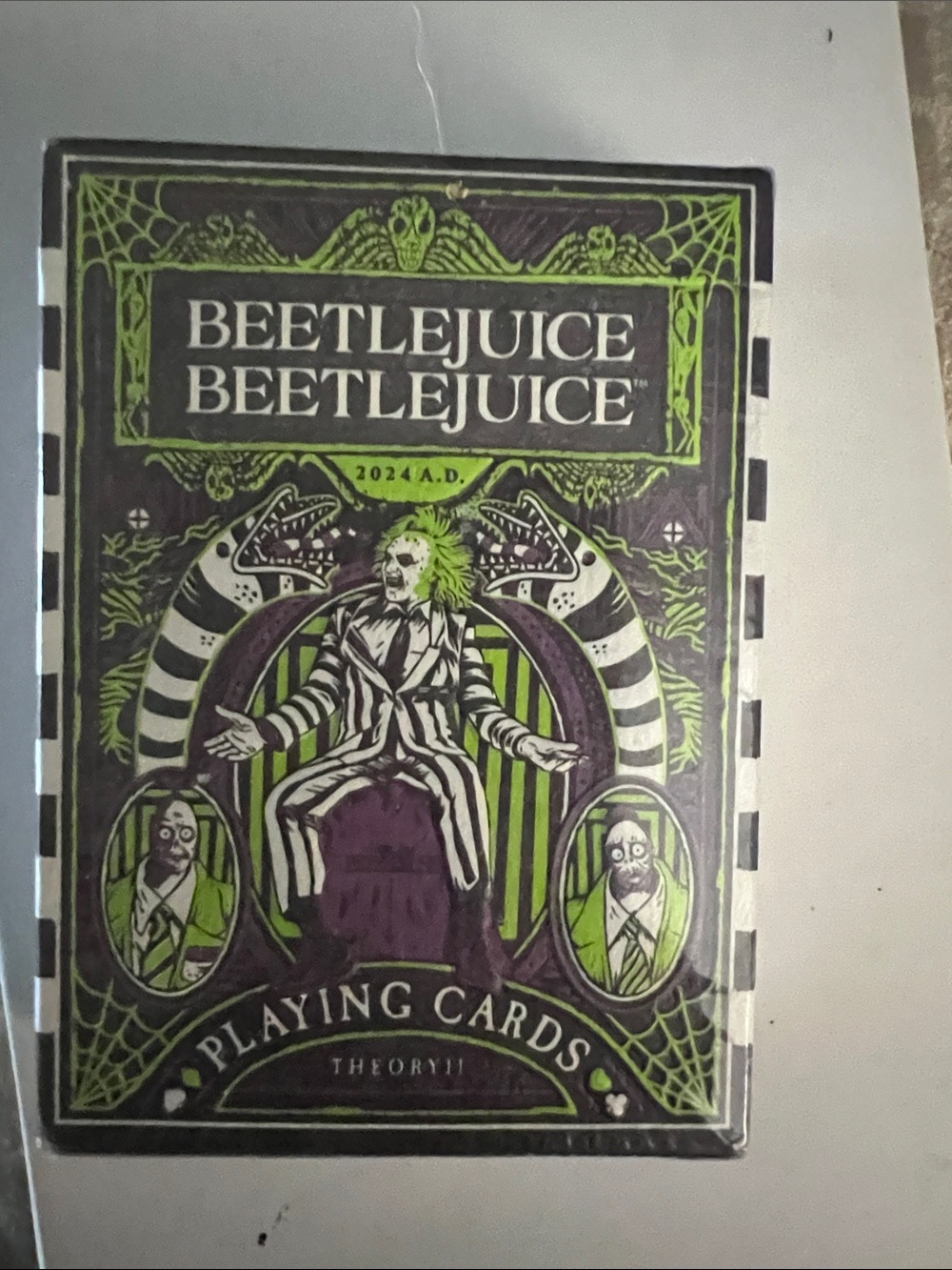 5/$10 item Playing Cards - Green & Black Deck